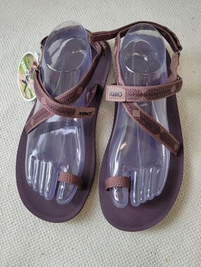 Xero Veracruz Barefoot Strap Sandals Toe Loop Brown  Womens  Size 9